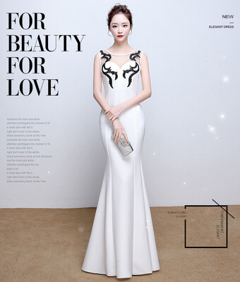 

Sequined embroidered Beading Evening Dresses Mermaid Long Formal Prom Party Dress 2018 New Style