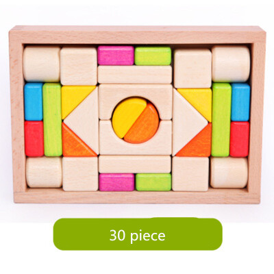 

New Wooden Baby Toys Wooden Colorful Blocks Baby Educational Toys