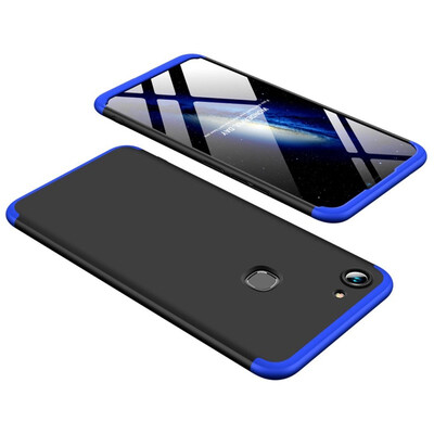 

MOONCASE Three-parts structure design Full Protection Hard Plastic Combination Case for Vivo Y83 Fingerprint Black Blue