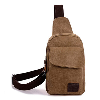 

D.jiani ™ Casual canvas satchel chest bag sports