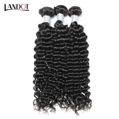 

8A Peruvian Curly Virgin Hair 100 Human Hair Weave 3 Bundles Lot Virgin Peruvian Deep Jerry Curly Hair Extensions Natural Black