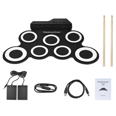 

Hand roll USB Electronic Drum Portable Drum Practice Drums Fold Silicone Electronic drum Drum toy gift