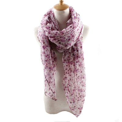 

Guttavalli New Arrival women Flowers Viscose Long Shawl Summer Autumn Female Lovely Floral Scarf Skinny Chevron Small flower dots