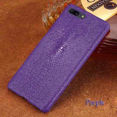 

Genuine Leather Phone Case For Oneplus 5 Case Natural Pearl Fish Skin Back Cover For Oneplus 3 3T 5T Case