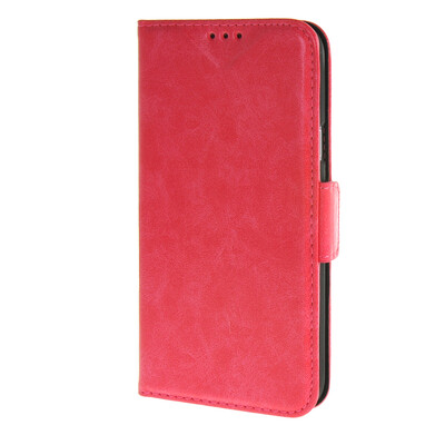 

MOONCASE Samsung Galaxy E7 E700 чехол кожи нефти Кожа Флип карты Бумажник Слот Кронштейн Вернуться чехол Чехол Ярко-розовый
