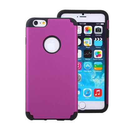 

firstseller shockproof rugged смешанной резины в твердой обложке дело для Apple iPhone 6 4,7 "пурпурная