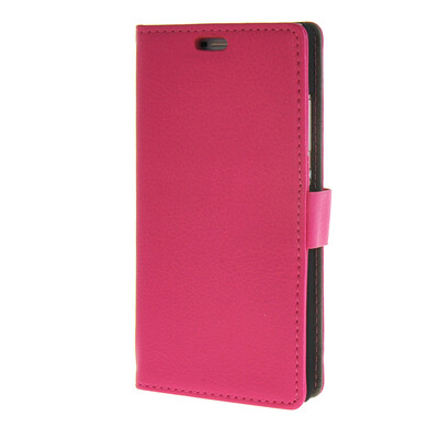 

MOONCASE Лич кожи Кожа Флип кошелек Слот для карты отойти чехол для Huawei Ascend P8 ярко-розовый