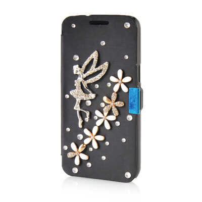 

MOONCASE Luxury Flower Crystal Leather Side Flip Wallet Pouch Case Cover for Samsung Galaxy Express 2 G3815