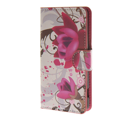 

MOONCASE Flower style Leather Side Flip Wallet Card Slot Stand Pouch чехол для Sony Xperia Z4 Compact (Mini) a03