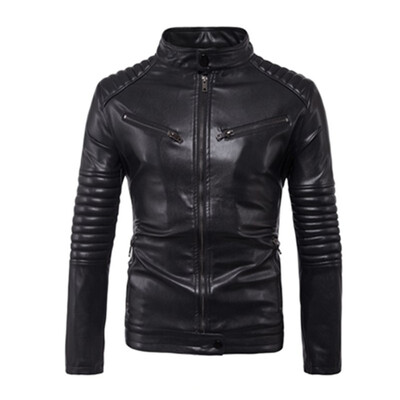 

Brand Leather Jacket 2018 Motorcycle Leather Jacket Mens Casual Mens Leather Jacket Men Plus Size M-5XL