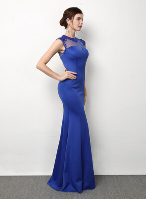 

Elegant halter long evening dress mermaid black dress