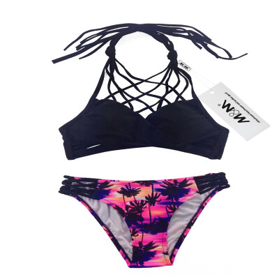 

Sexy Cross Bandage Bikini Set Women Swimwear Hallow Out Swimsuit Bathing Suit Swim Beachwear Maillot De Bain Femme 2018