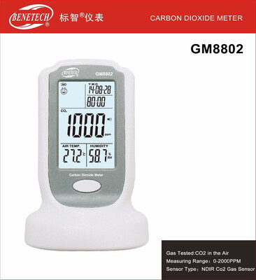 

GM8802 Handheld Carbon Dioxide Detector CO2 Monitor Temperature Humidity Tool
