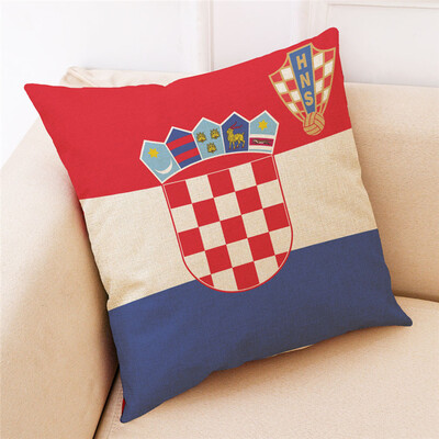 

Russia World Cup 2018 32 Teams Logo Cotton&Linen Pillowcase Bar Club Sofa Pillow Pillow Fans Souvenir