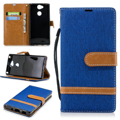 

BEFOSPEY Mixed Colors Denim PU LeatherSoft TPU Card Slot Stand Wallet Case For Sony Xperia XA252"2018