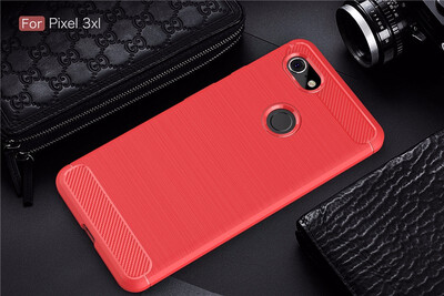 

Goowiiz Phone Case For Google Pixle 33XL Fashion Slim Carbon Fiber TPU Soft Silicone Prevent falling