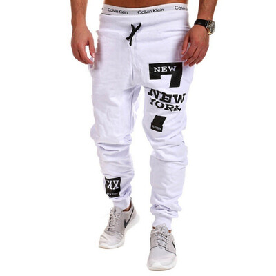 

2016 Free Shipping Fashion Casual Leeter Printing men Pants Skinny Joggers Hip Hop Sport Harem Baggy Casual Pants plus size 3XL