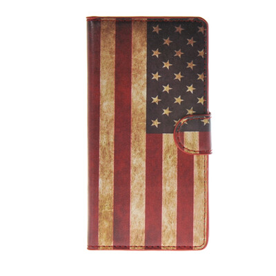 

MOONCASE U.S American Flag Leather Side Flip Wallet Card Slot Stand Pouch ЧЕХОЛ ДЛЯ Sony Xperia Z4