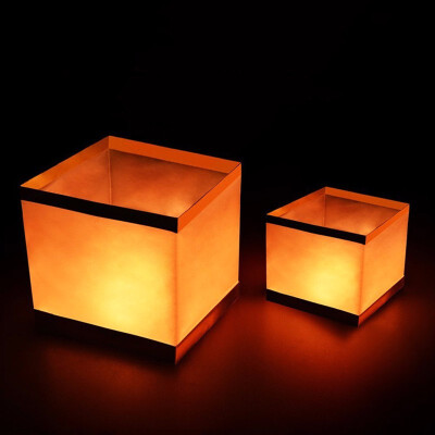 

10pcs Novelty Chinese Square Wishing Lantern with candle Floating Water River light lamp wedding decoration party supplies