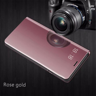

Xiaomi Redmi 4X Luxury Slim Mirror Flip Shell Stand Leather Smart Clear View Window Cover Phone Case