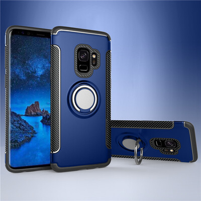 

Samsung Galaxys S7 EdgeS8S9 Armor Car Magnetic Suction Ring Bracket Silicon TPU Hard PC Phone Case