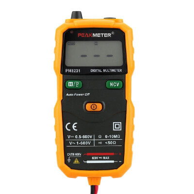 

PEAKMETER MS8231 Portable Mini Auto Digital Multimeter ACDC Voltage Resistance Continuity Measurement