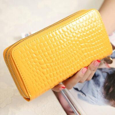 

2018 High Quality Black Purse Women Leather Purses Wallets Luxury Brand Wallet Double Zipper Day Clutch Coin Card Bag LB203