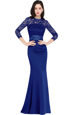 

Lace Mermaid Long Evening Gown Prom Party Dresses Formal Pageant Bridesmaid Gown Elegant