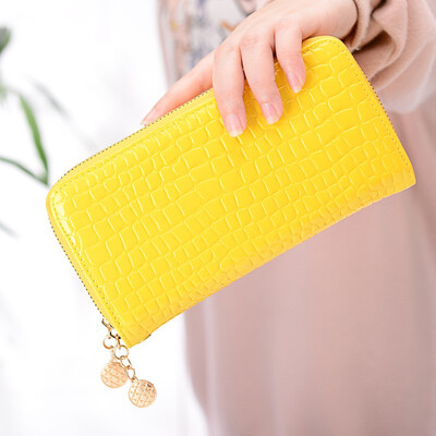 

2018 New Double Zipper Wallet MS High-capacity Long Wallet Change Mobile Phone Leather Handbag Carteira Feminina
