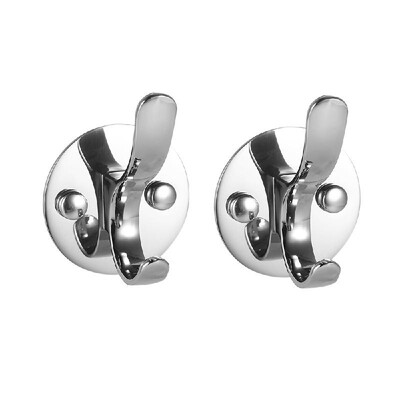 

2pcs set SS Wallmounted Hooks High Quality Stainless Steel Hooks Multifunctional Spacesaving Clothes Hook Single Hook Set