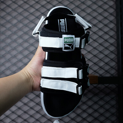 

2018 Puma Leadcat YLM Velcro Lock Мужчины и женщины Спортивные сандалии Черные и белые спортивные повседневные ботинки