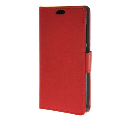 

MOONCASE Simple Leather Flip Wallet Case Card Slot Stand Back Cover for Huawei Ascend Y520 Red