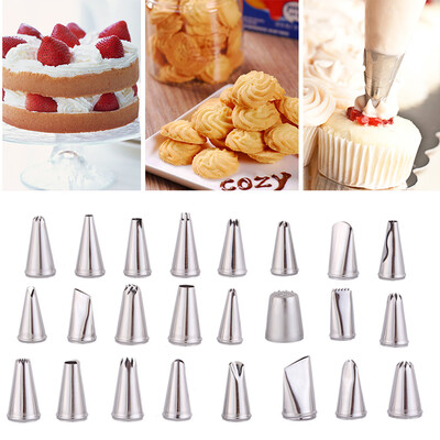 

mymei 24PCS Icing Piping Nozzles Tips Pastry Cake Cup Sugarcraft Decorating Tool Xmas