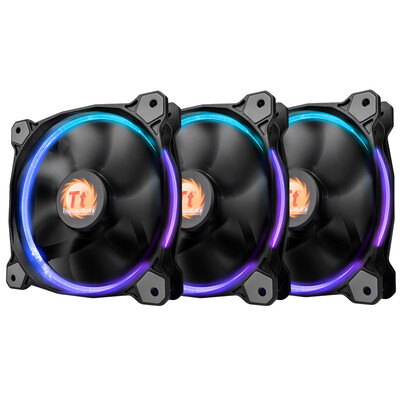 

Tt Thermaltake Riing 14cm RGB Manual Kit Chassis Fan 256 colors three fans hydraulic bearings enhanced damping system mute technology