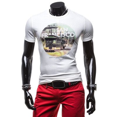 

Zogaa New Men's T-shirt Short Sleeve Printing Slim Fashion