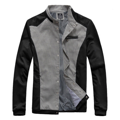 

Zogaa New Mens Jacket Color Matching Stand Collar