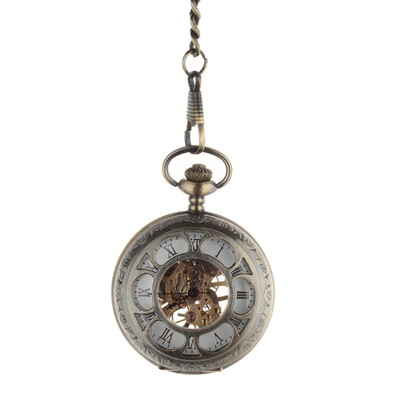 

ORKINA Retro Style Stainless Steel Analog Manual Mechanical Pocket Watch - Bronze