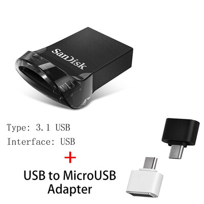 

SanDisk 31 USB Flash Drive 256GB 128GB 64GB 32GB 16GB Pen Drive Pendrive Flashdisk U Disk with MicroUSB TypeC Adapter