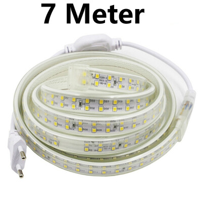 

AC 220V double row led light Led Strip 2835 180LedsM IP67 Waterproof With EU Power Adapter Flexible LED Tape Ribbon 1M 2M 3M 5M