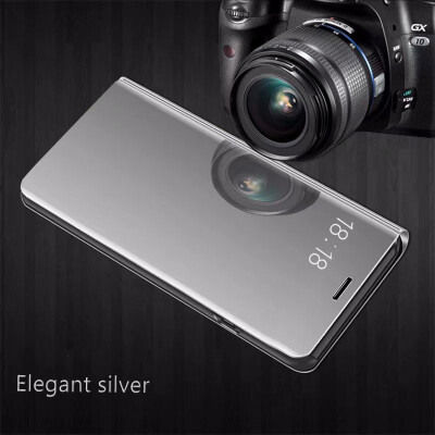 

Iphone 88 Plus Luxury Slim Mirror Flip Shell Stand Leather Smart Clear View Window Cover Phone Case