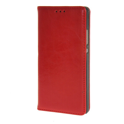 

MOONCASE Case for Huawei Ascend P8 Case Leather Wallet Flip Card Slot Bracket Back Cover Red