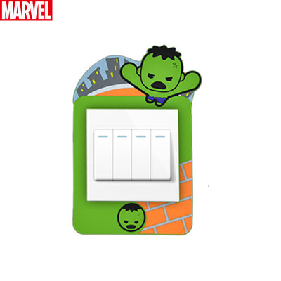 

Marvel Green Giant Switch Sticker Cover Soft Glue Luminous Switch Sticker Creative Cartoon Switch Set Decorative Sticker Wall Sticker Socket Cover