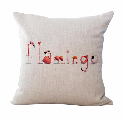 

18 18 inches 45 45cm Polyester Flamingo Cushion Cover Decorative Sofa Car Waist Square Pillow Case Pillowcase Home Bay Windo