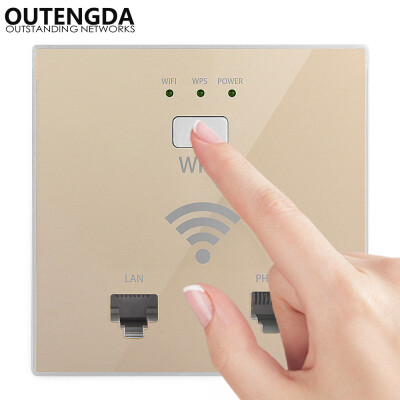 

300Mbps in Wall WiFi Access Point Wireless Socket AP for Hotel WiFi Project Support AC Management RJ45 RJ11 WPS Encryption