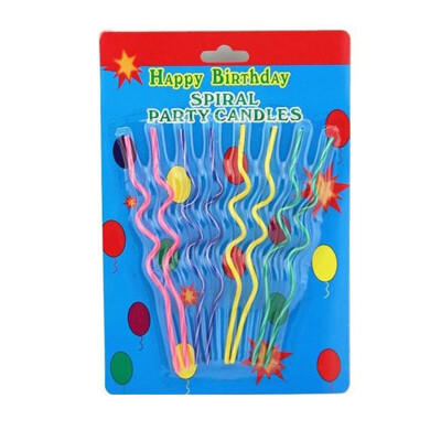 

FANLUS Spiral Birthday Candles Novel Candles Fun Primary Fashion Creative Colorful Coil Candle 4 Colors-pink blue yellow green