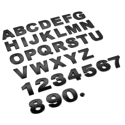 

3D Metal DIY Letters Alphabet Emblem Chrome Car Stickers Digital Badge Automobiles Logo Car Accessories Motorcycle sticker