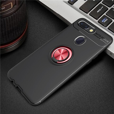 

OPPO R15 роскошь металлическое кольцо, магнитные брекет - shockproof охлаждения тпу телефон дело