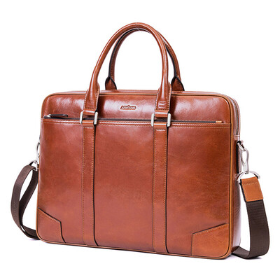 

Aokang mens briefcase fashion trend youth handbag shoulder bag business men bag 87352201221 vintage brown