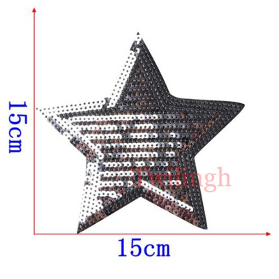 

1 Pcs Patches Iron-on Sew-on Sliver Gold Star Embroidery Motif Applique Garment Children Women DIY Clothes Sticker Wedding Party