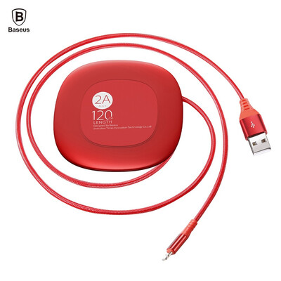 

Baseus 8 Pin Storage Retractable Bobbin Winder Cable Organizer 2A Fast Charging Data Cord 12M Adjustable Length